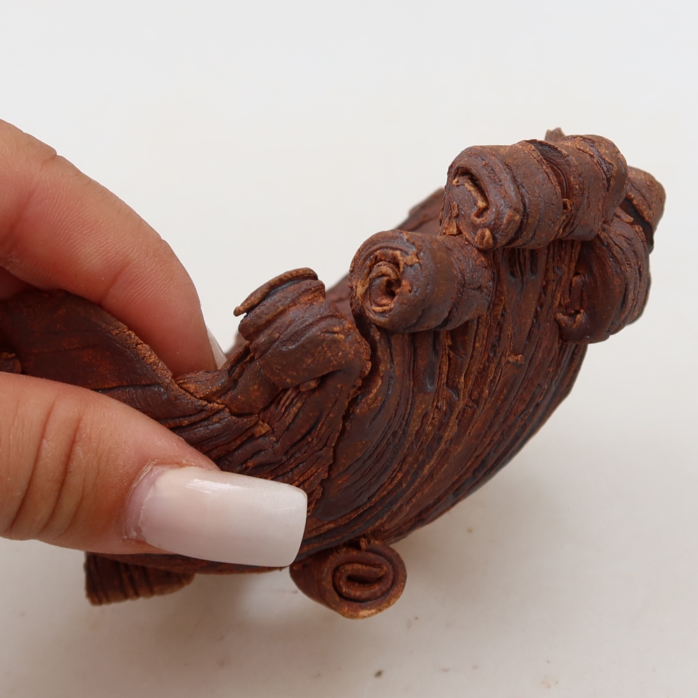 Keramikschale  13,5 x 10,5 x 7 cm, Farbe: braun