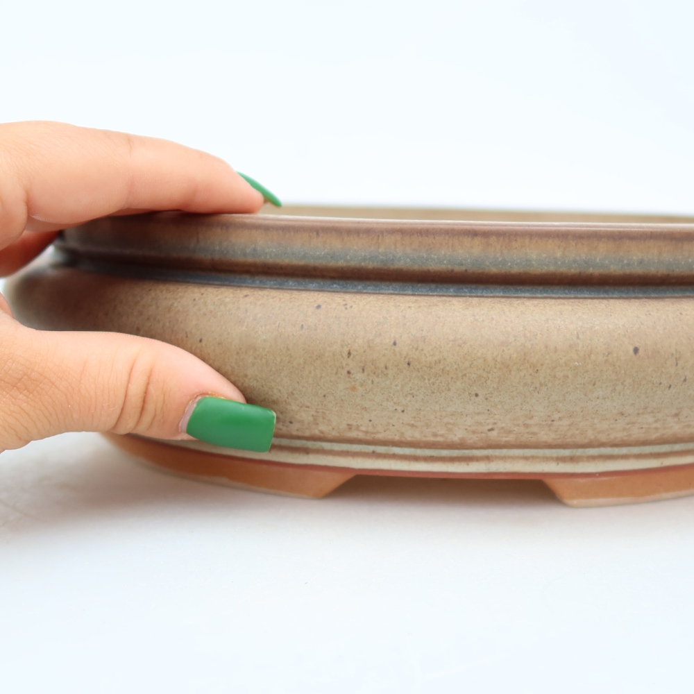 Keramikschale  23 x 23 x 7 cm, Farbe: braun
