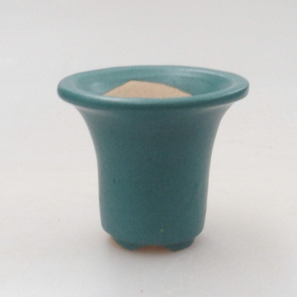 Keramik Bonsai Schale 4 x 4 x 4 cm, Farbe blau