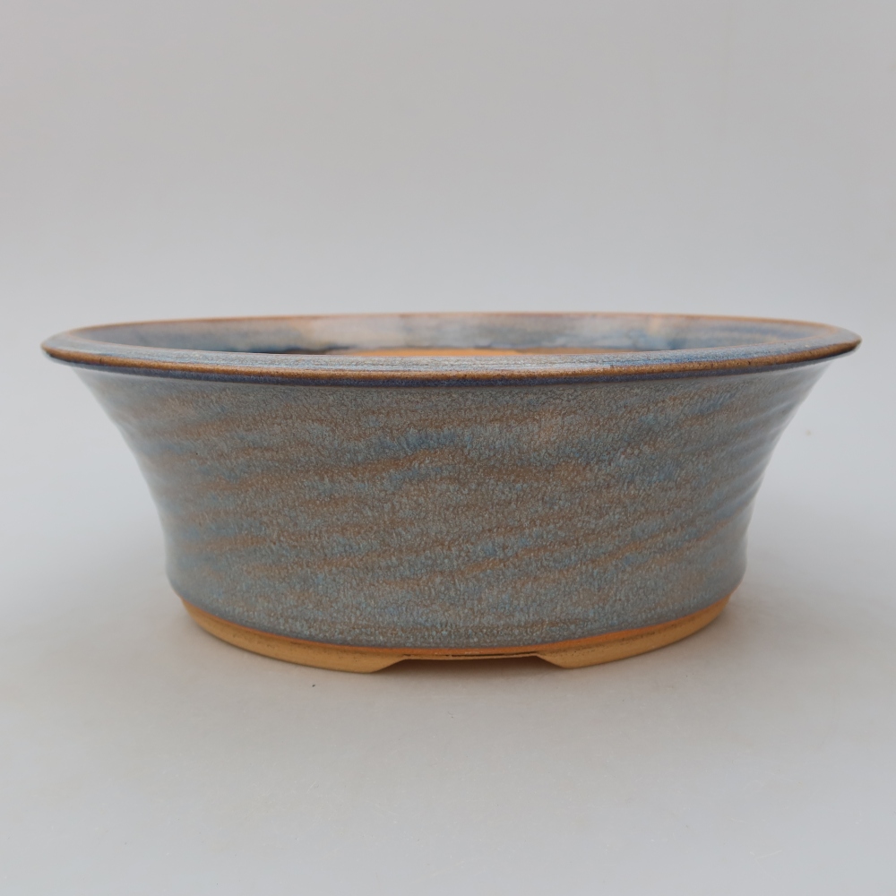 Keramik-Bonsai-Schale, 25,5 x 25,5 x 8,5 cm, Farbe: Blau