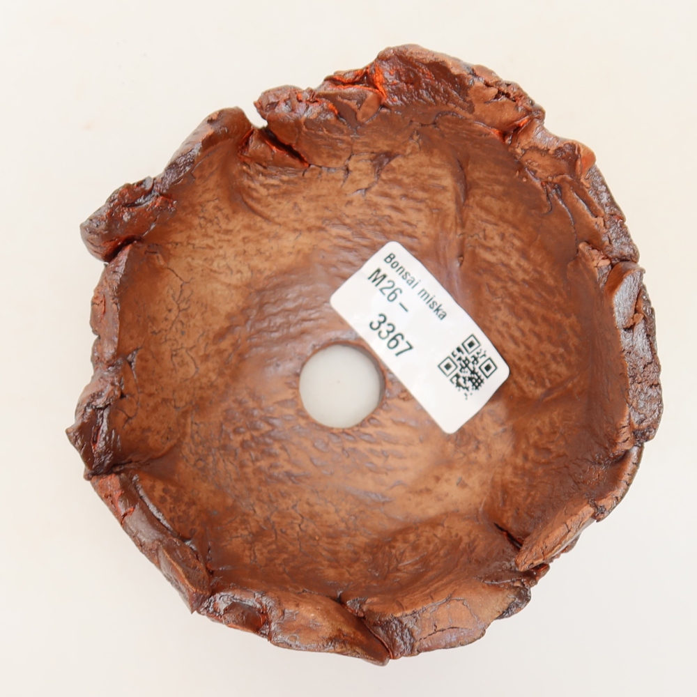 Keramikschale 11 x 11 x 7 cm, Farbe: braun