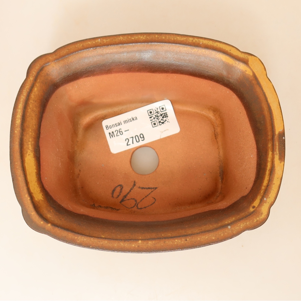 Keramikschale  13 x 10,5 x 5,5 cm, Farbe: braun