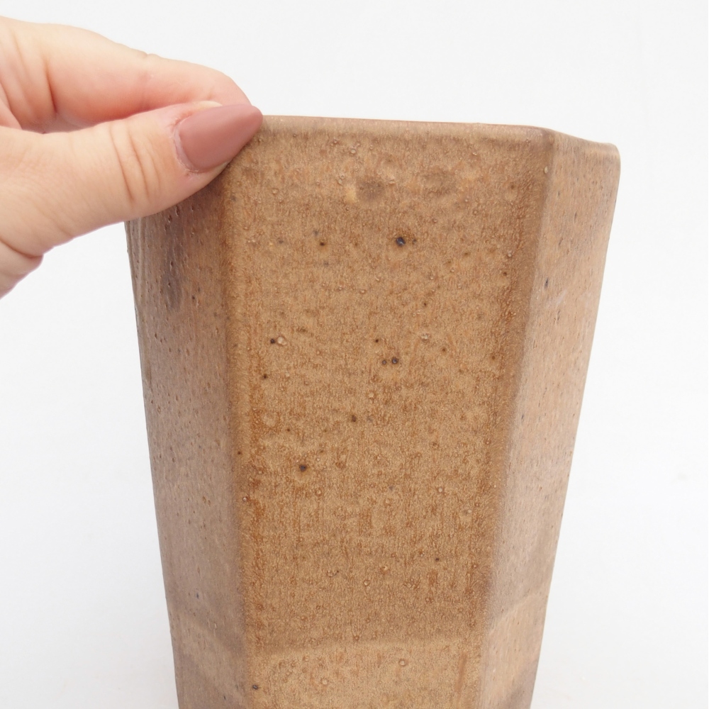 Bonsaischale aus Keramik 12,5 x 11,5 x 16,5 cm, braun