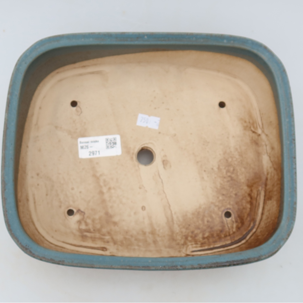Keramik-Bonsai-Schale 24,5 x 20,5 x 6,5 cm, Farbe: Blau