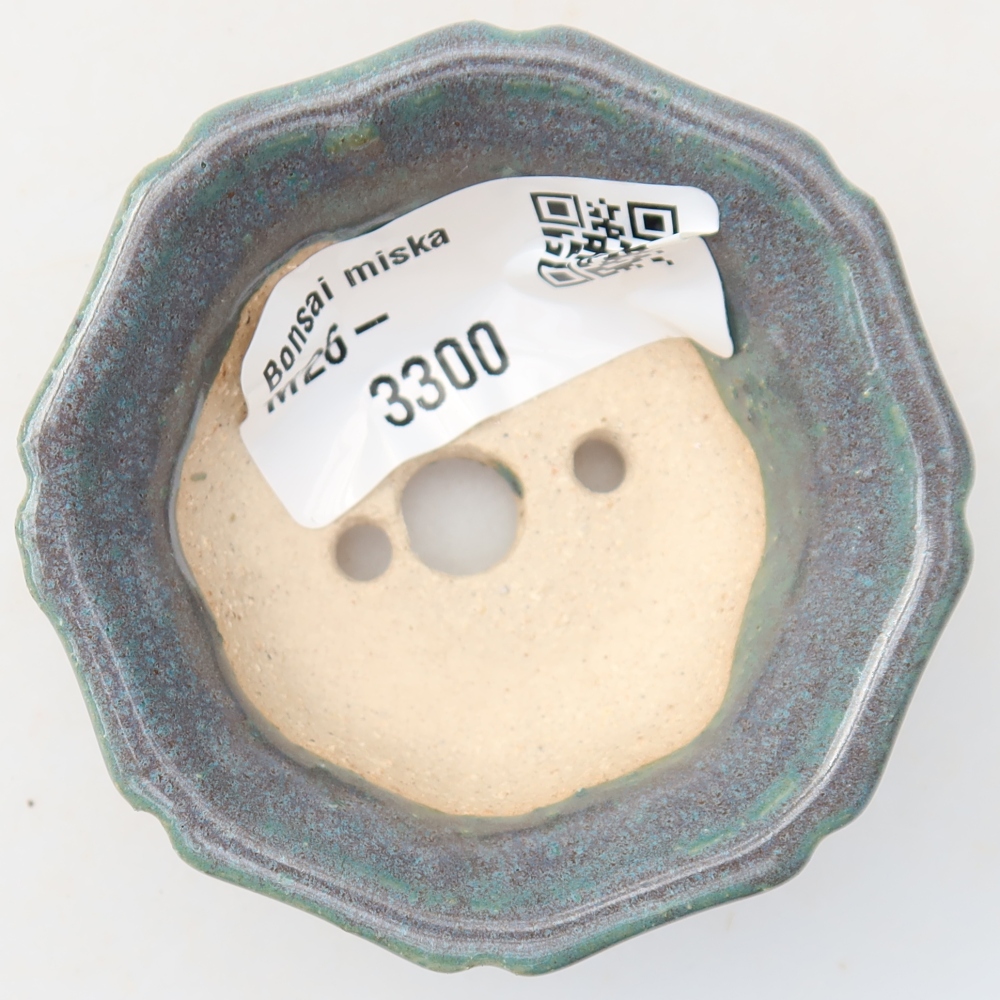 Keramik-Bonsai-Schale, 6 x 6 x 2,5 cm, Farbe: Grau