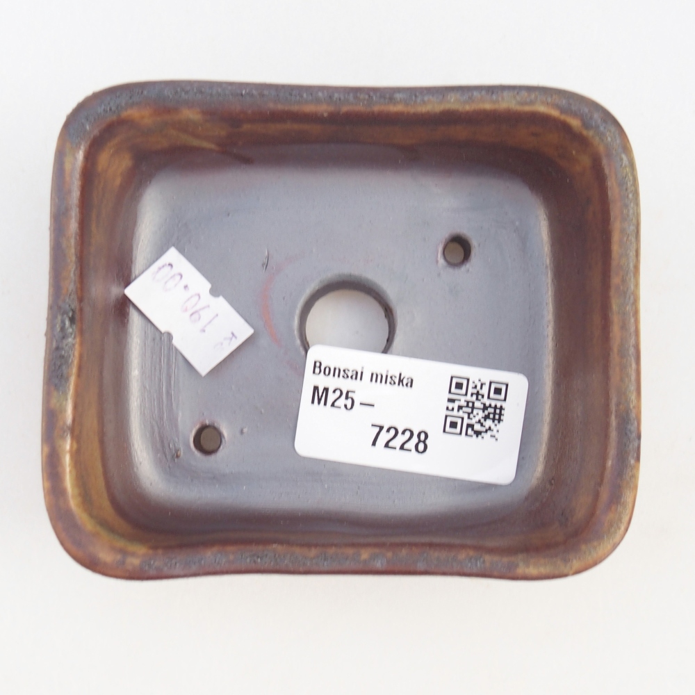 Bonsaischale aus Keramik 9,5 x 8 x 3,5 cm, braun