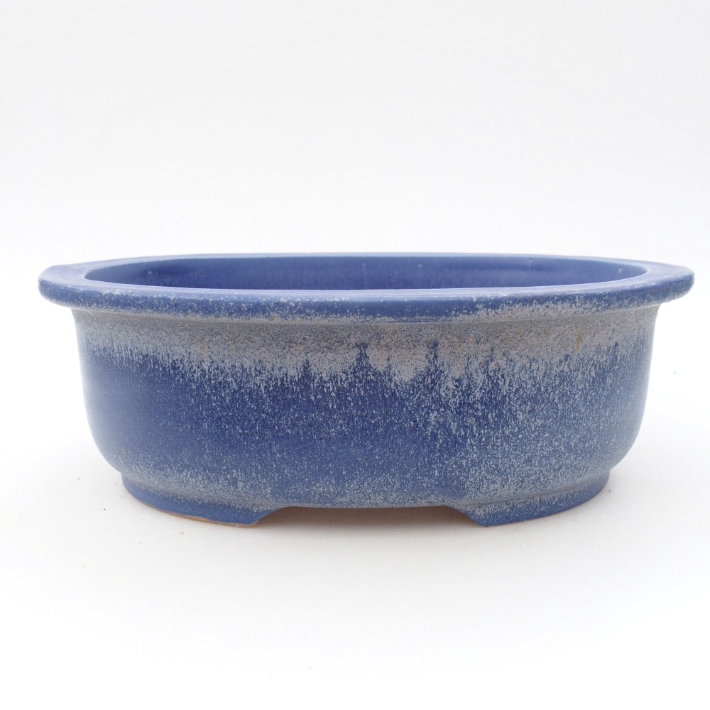 Keramik-Bonsaischale 23 x 19,5 x 7 cm, Farbe blau