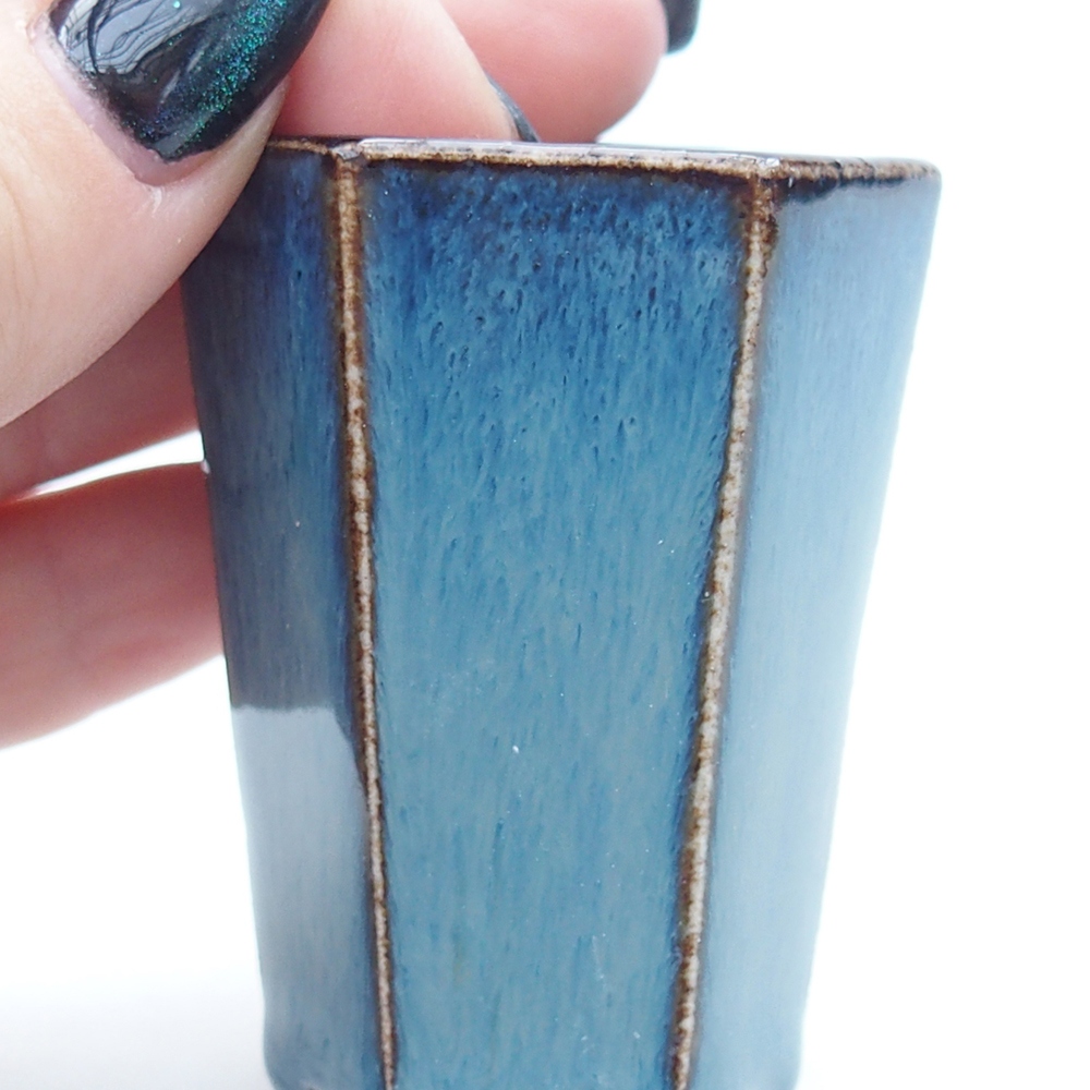 Mini-Bonsaischale 4 x 3,5 x 5,5 cm, Farbe blau