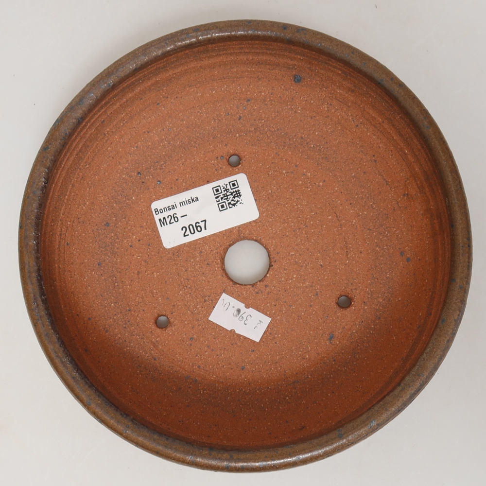 Keramik-Bonsai-Schale, 16 x 16 x 5,5 cm, Farbe: Braun