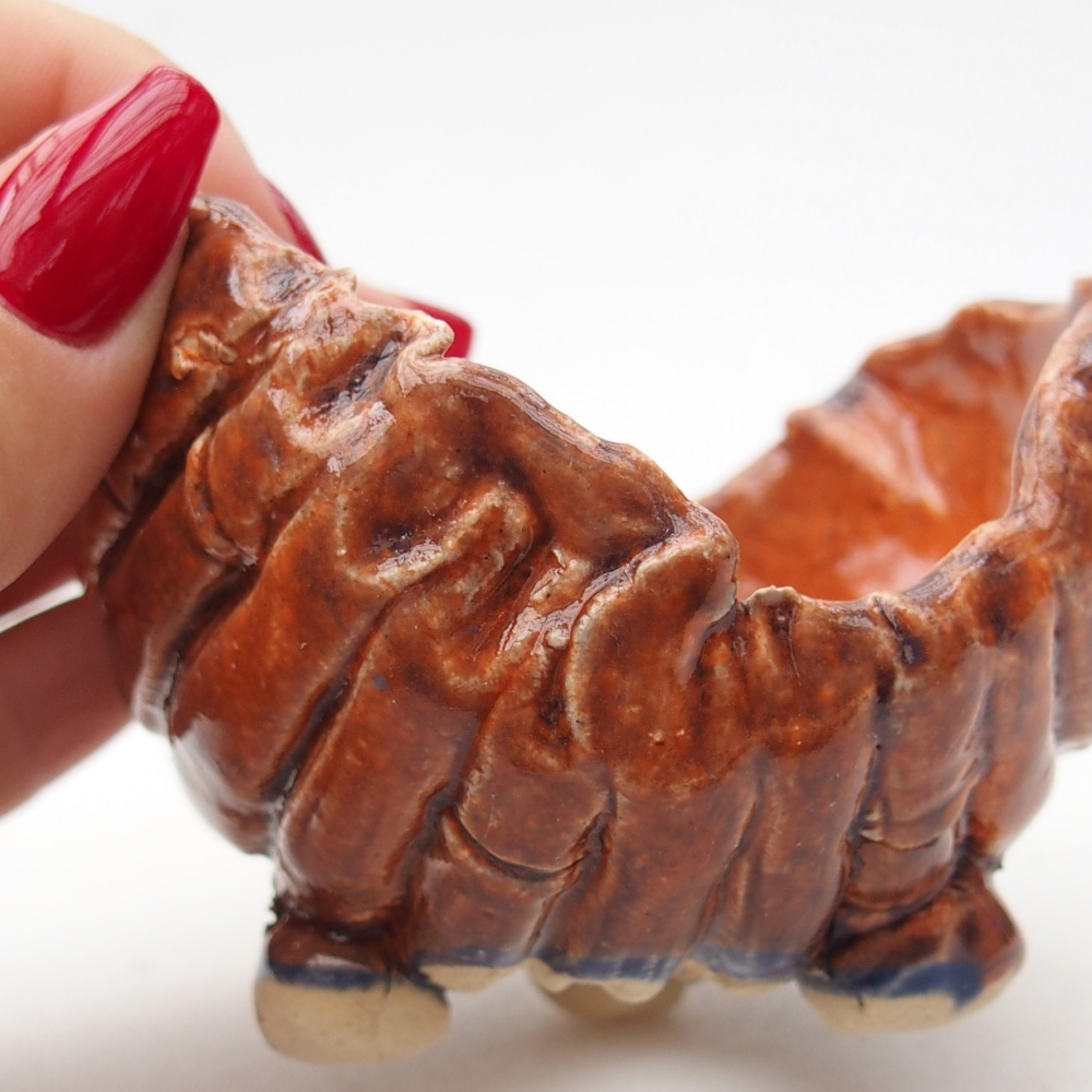 Keramikschale 8 x 8 x 6 cm , Farbe orange