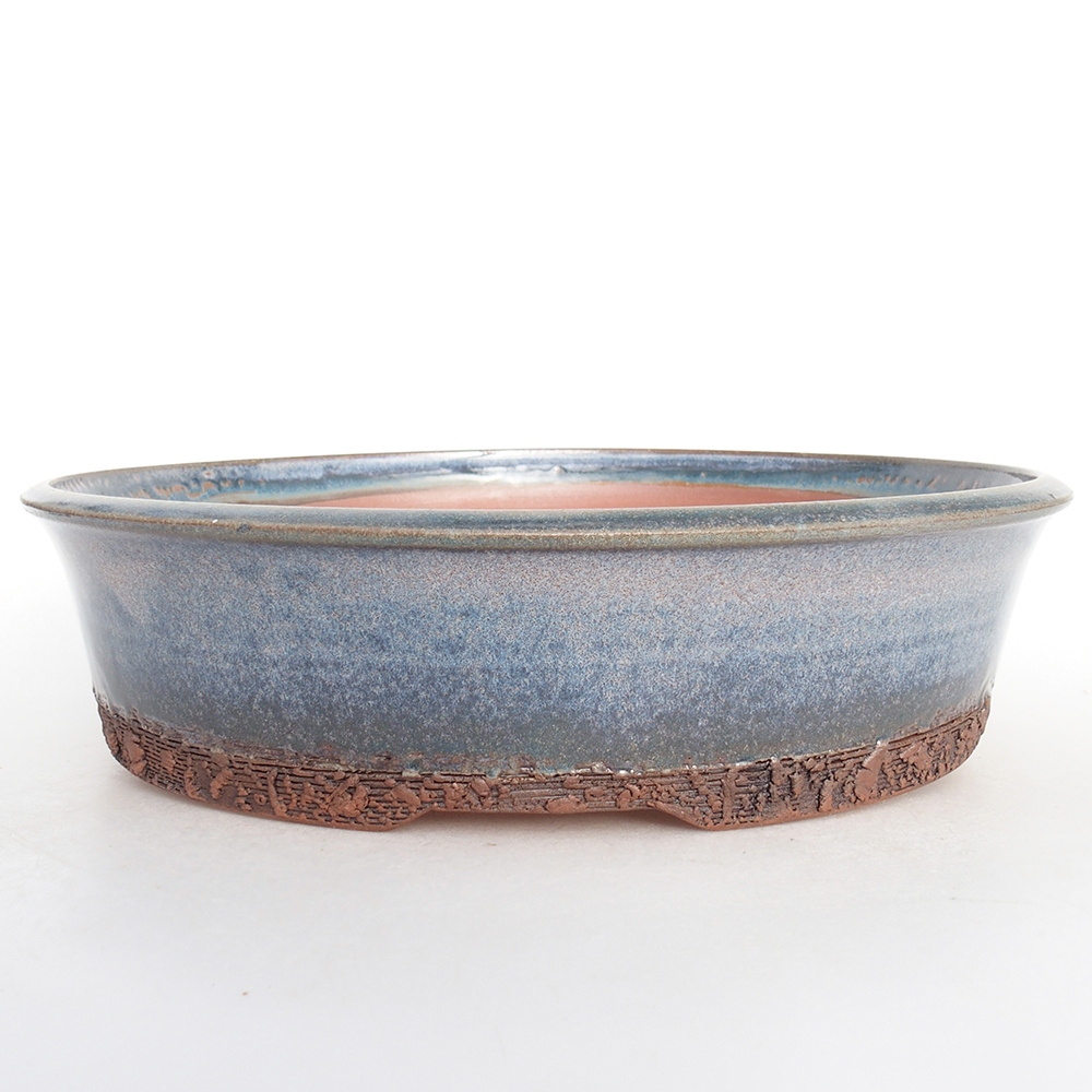Bonsaischale aus Keramik 25,5 x 25,5 x 6,5 cm, Farbe blau
