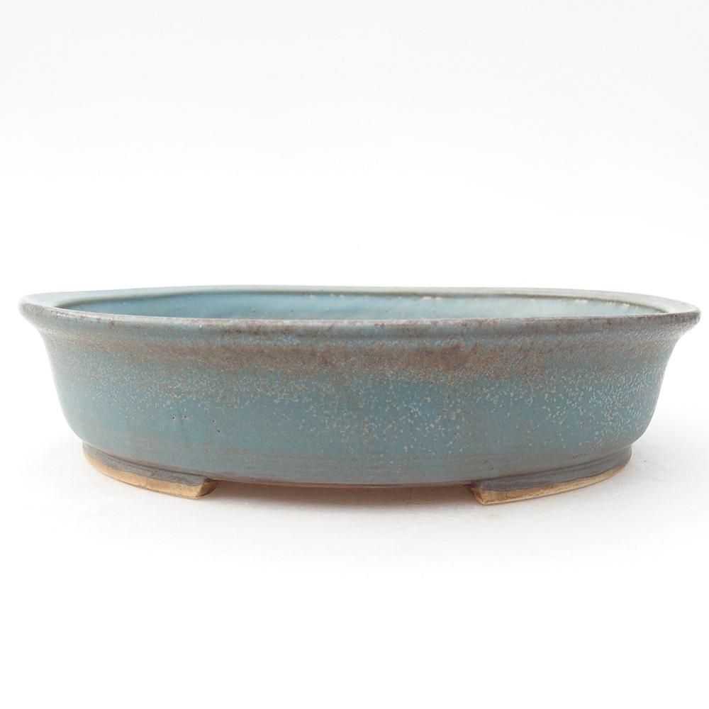 Keramik-Bonsaischale 21 x 19 x 5  cm, Farbe blau