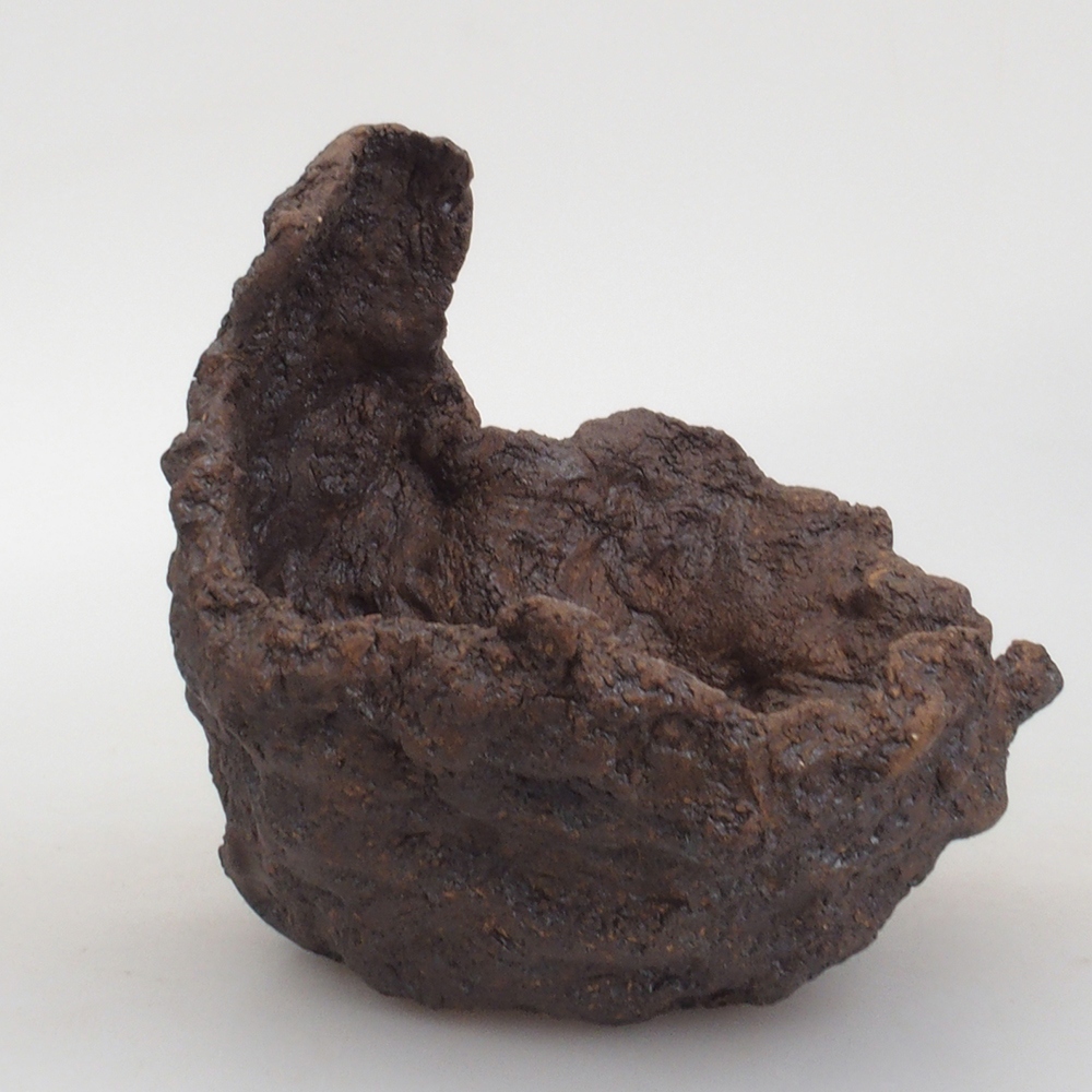 Keramikschale 14 x 13 x 15 cm, braun Farbe