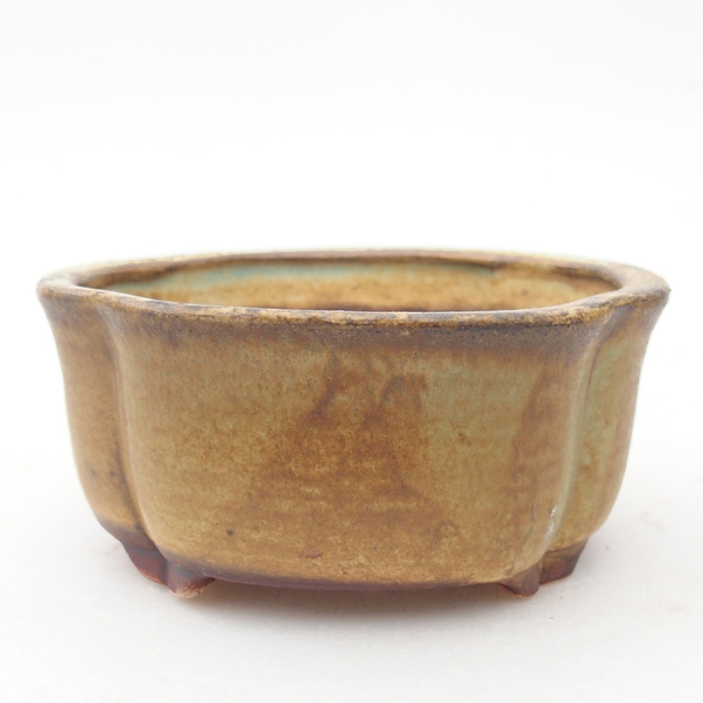 Bonsaischale aus Keramik 8 x 7,5 x 3,5 cm, Farbe Grün