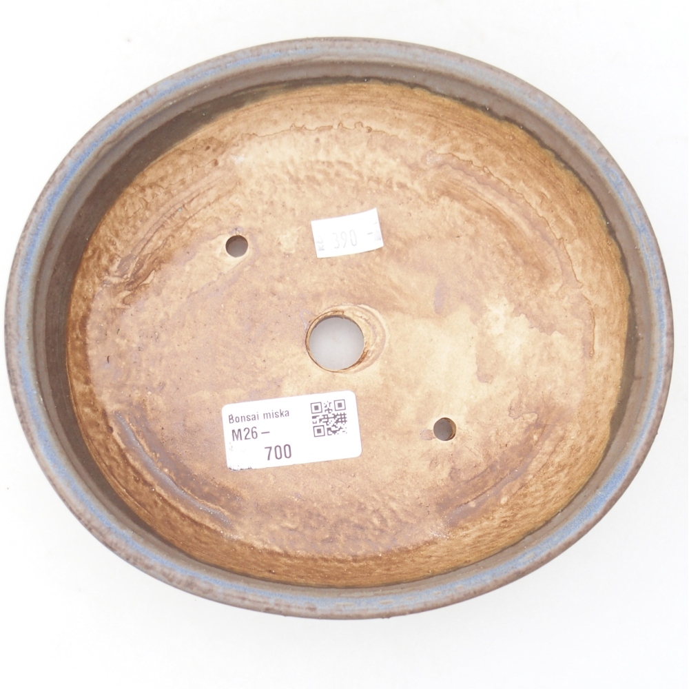 Bonsaischale aus Keramik 18,5 x 16,5 x 4,5 cm, Farbe blau