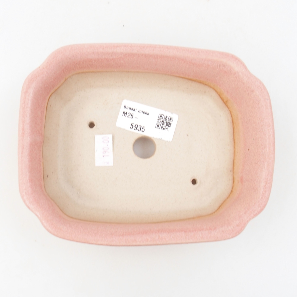 Keramik-Bonsaischale 16 x 12,5 x 4,5 cm, Farbe rosa
