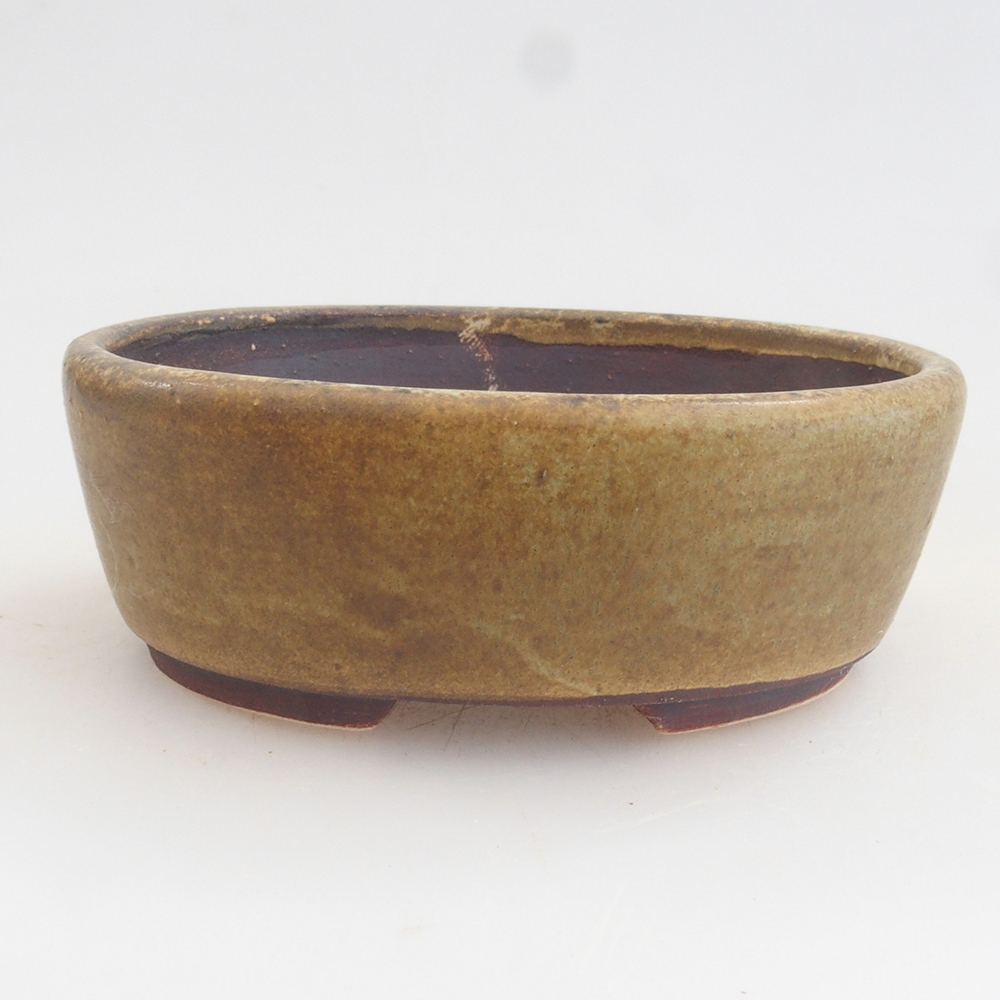 Bonsaischale aus Keramik 9,5 x 8 x 3 cm, Farbe Grün