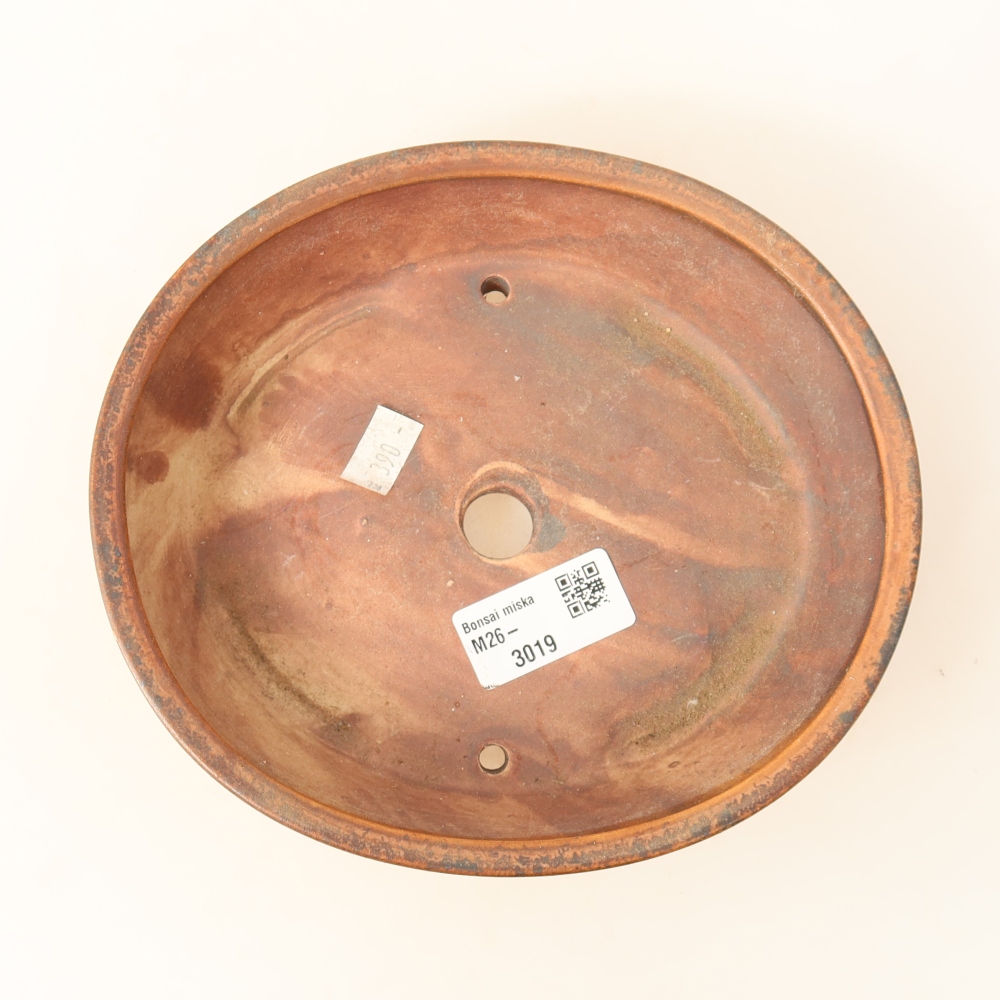 Bonsaischale aus Keramik 18,5 x 16,5 x 4,5 cm, braun