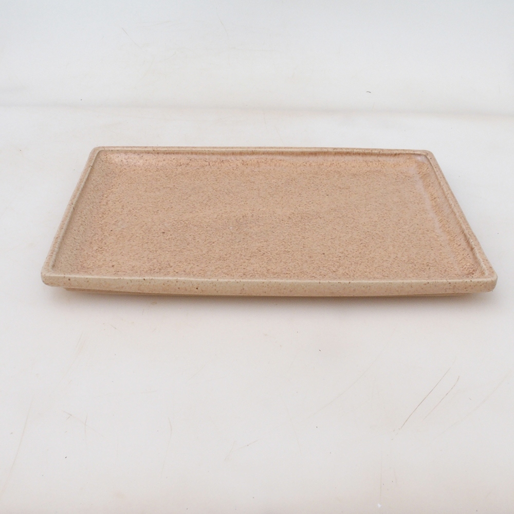 Bonsai-Schale rechteckig 22,5 x 17 x 1,5 cm – beige