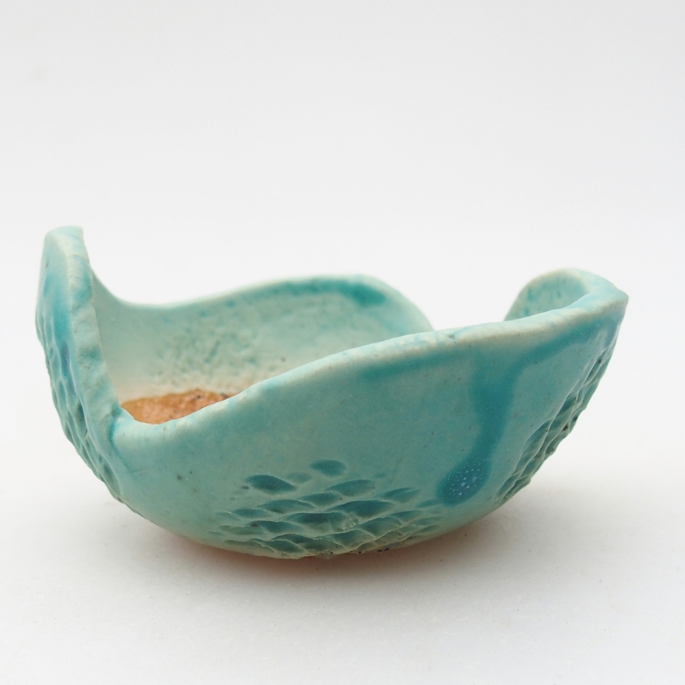 Keramikschale 8,5 x 8 x 4,5 cm , Farbe blau