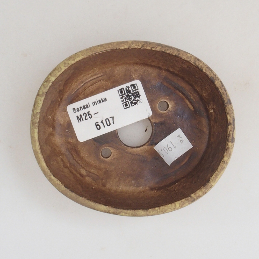Bonsaischale aus Keramik 9,5 x 8 x 3 cm, Farbe gelb