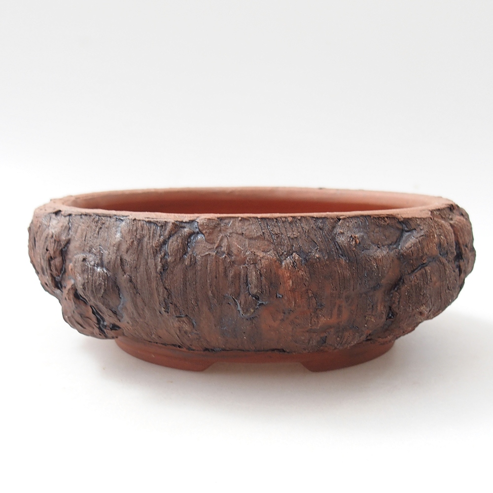 Bonsaischale aus Keramik 15 x 15 x 5,5 cm, braun