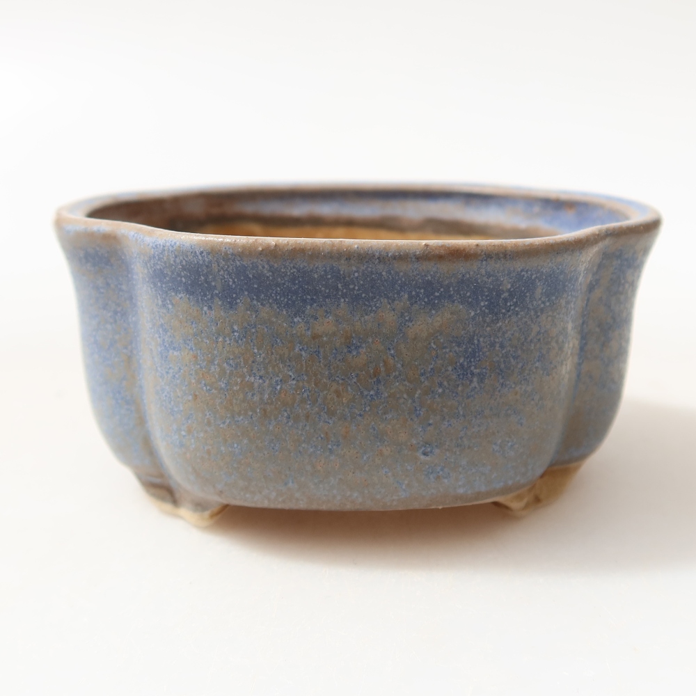 Keramik-Bonsai-Schale 8 x 7,5 x 3,5 cm, Farbe: Blau