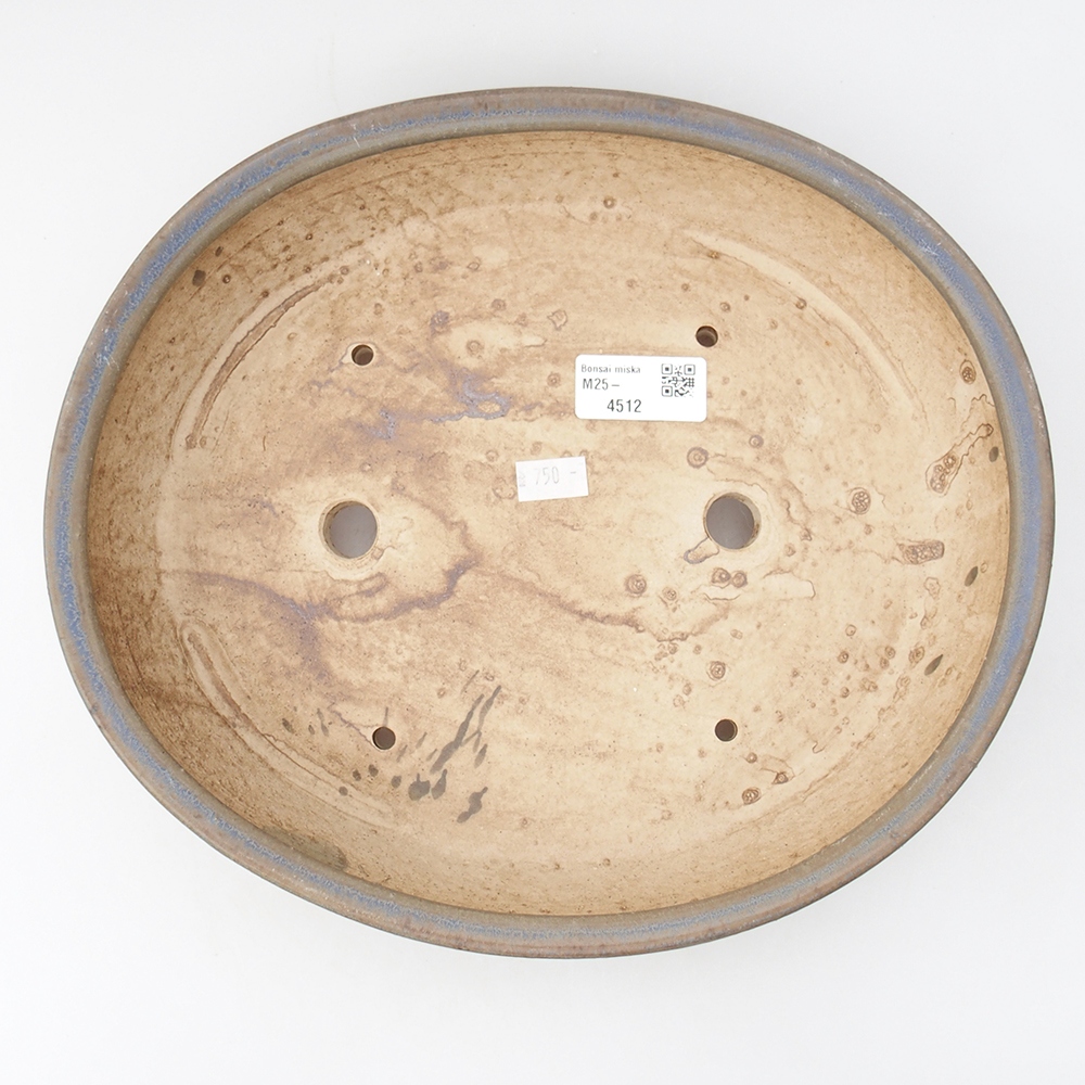 Keramik-Bonsaischale 24 x 28 x 6  cm, Farbe blau