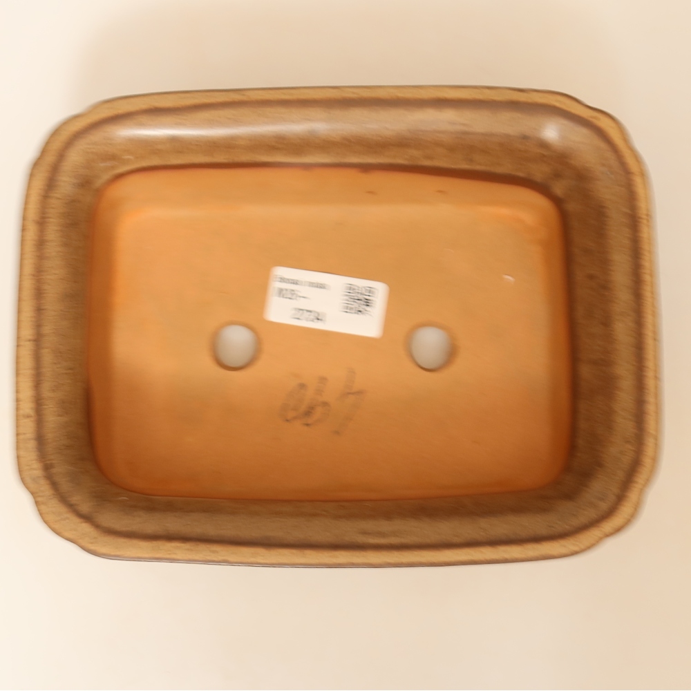 Keramikschale  20 x 15,5 x 5,5 cm, Farbe: braun