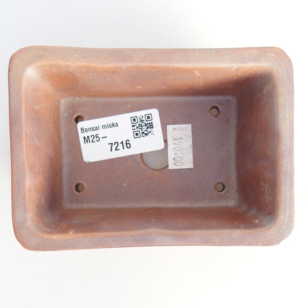 Bonsaischale aus Keramik 11,5 x 8,5 x 4,5 cm, metallfarben