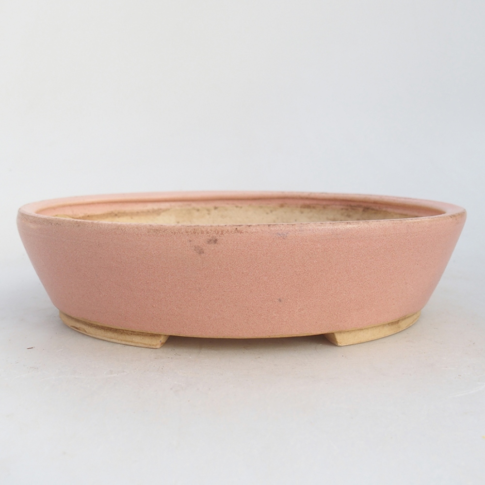 Keramik-Bonsaischale 18,5 x 16,5 x 4 cm, Farbe rosa