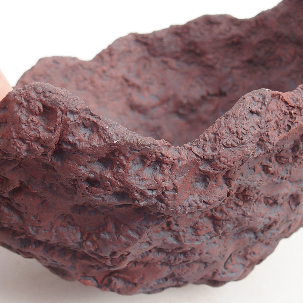 Keramikschale 19 x 15 x 14 cm , Farbe braun