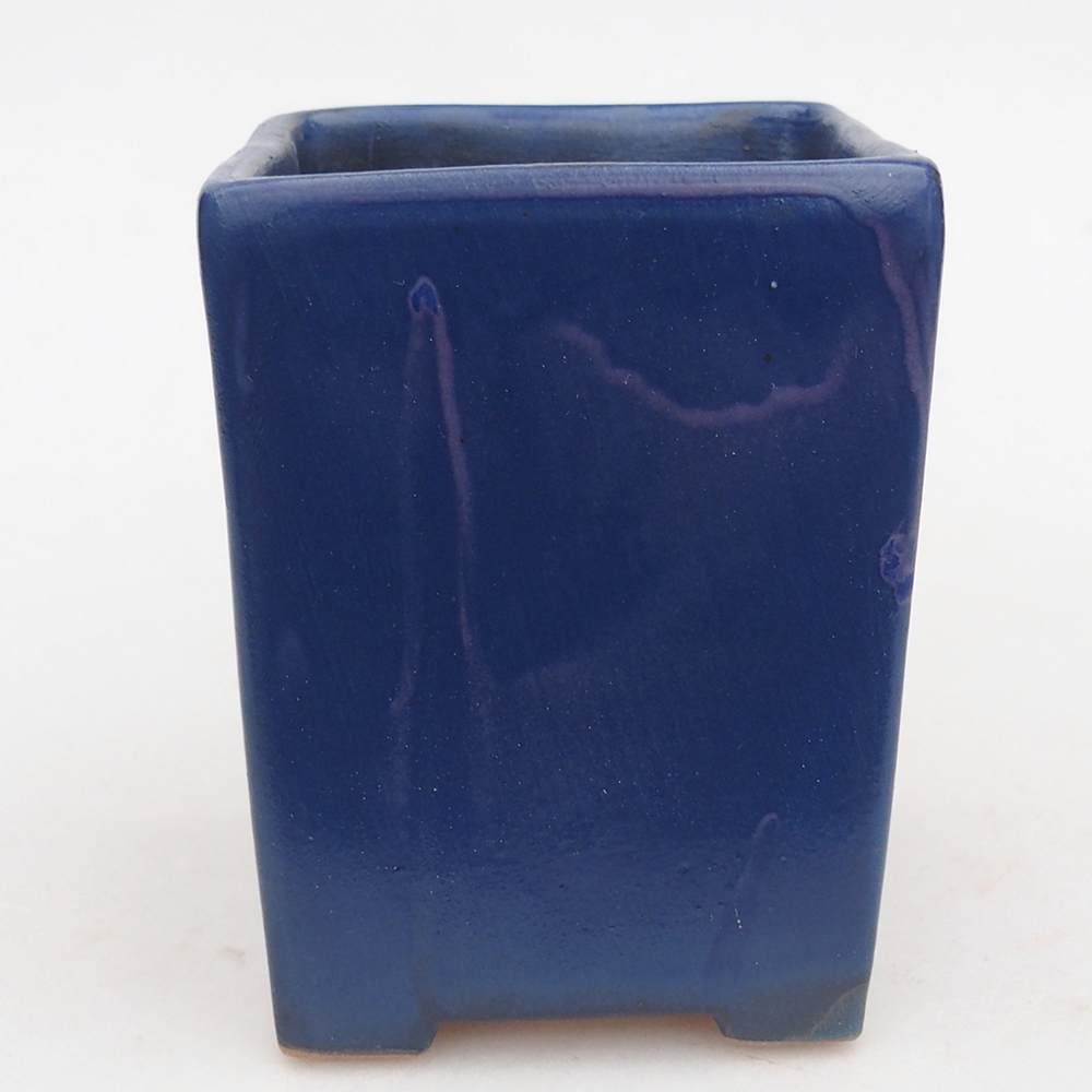 Bonsaischale aus Keramik 7,5 x 7,5 x 8,5 cm, Farbe blau