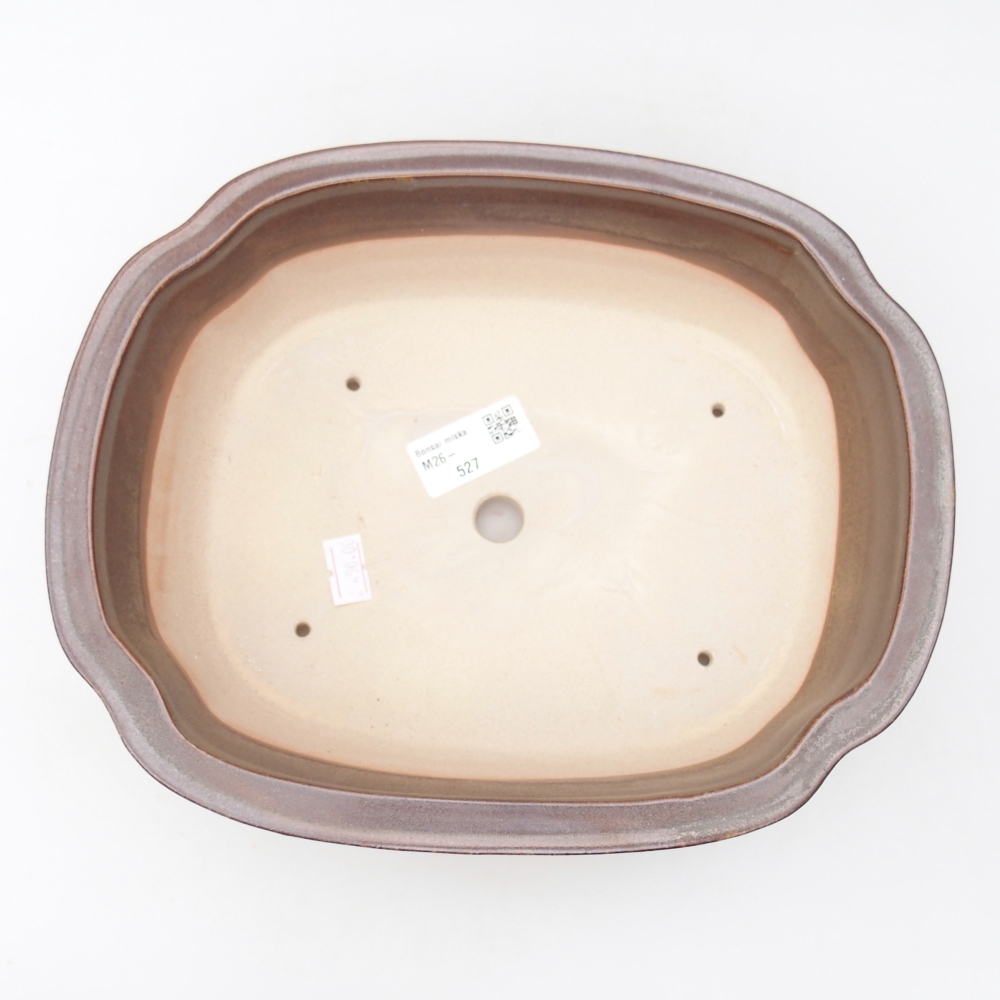 Bonsaischale aus Keramik 25 x 21 x 7,5 cm, braun