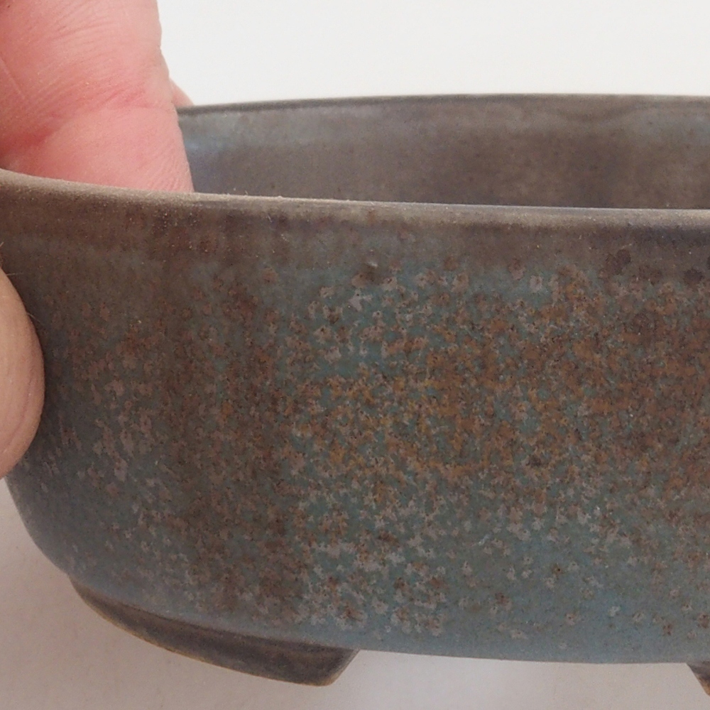 Bonsaischale aus Keramik 9,5 x 8 x 3 cm, Farbe blau
