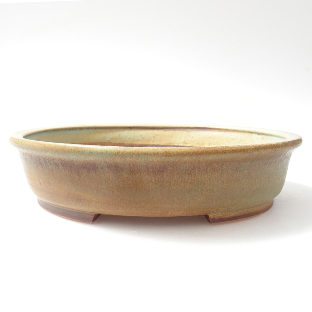 Bonsaischale aus Keramik  21 x 19 x 5  cm, Farbe Grün