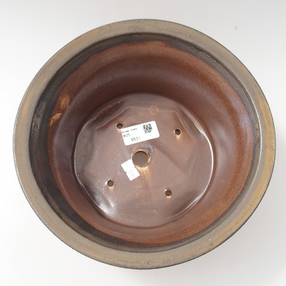 Bonsaischale aus Keramik 24 x 24 x 11,5 cm, braun