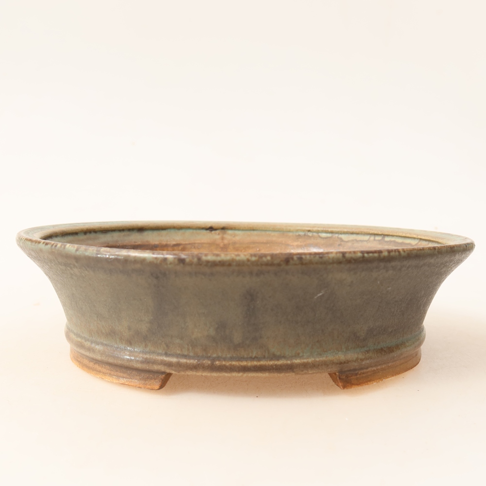 Keramik-Bonsai-Schale 17,5 x 16,5 x 4,5 cm, Farbe: braun