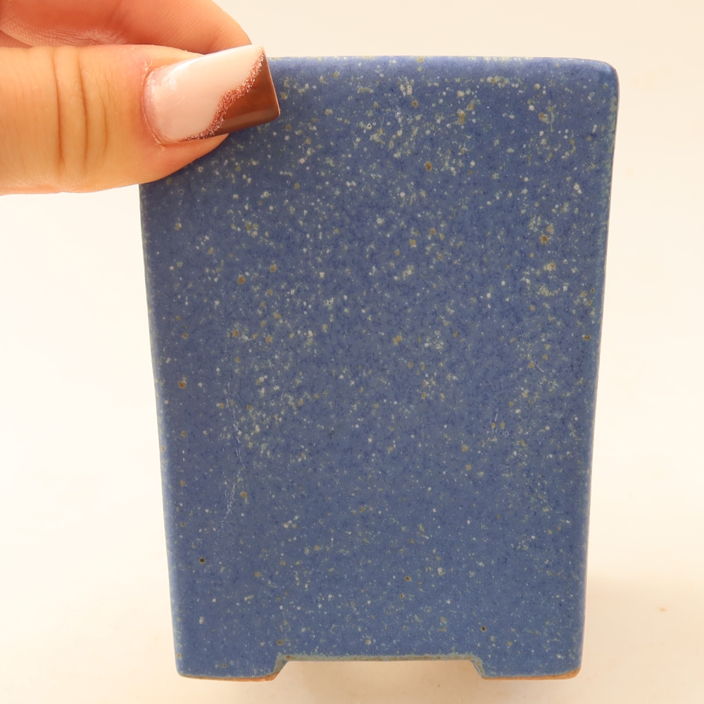 Keramik-Bonsai-Schale 7,5 x 7,5 x 10 cm, Farbe: Blau
