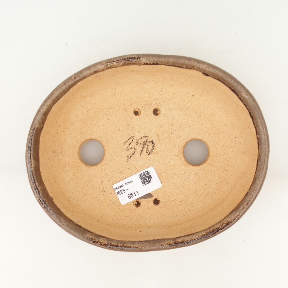 Bonsaischale 19,5 x 16 x 6 cm , Farbe braun