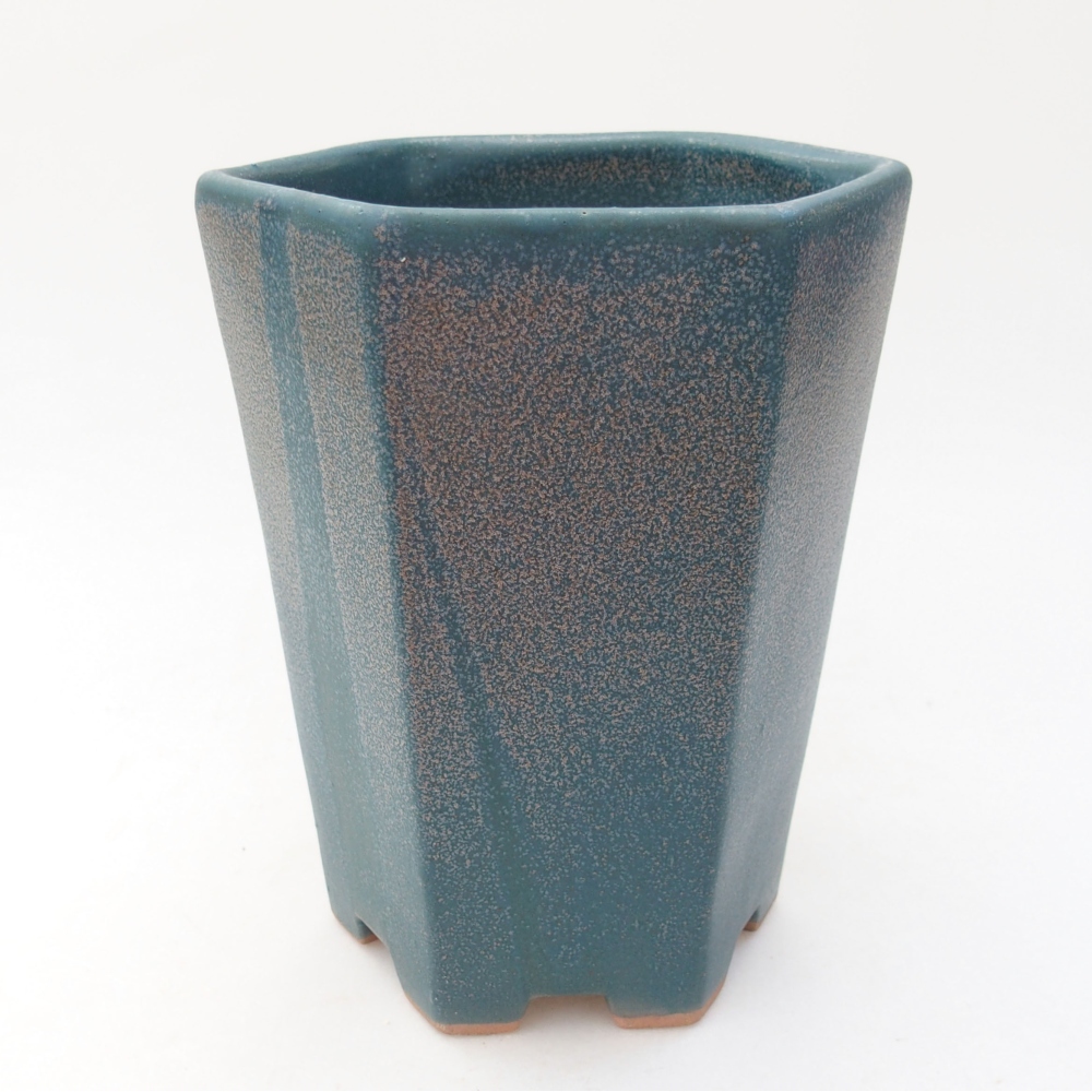 Keramik-Bonsaischale 13 x 11,5 x 17 cm, Farbe blau
