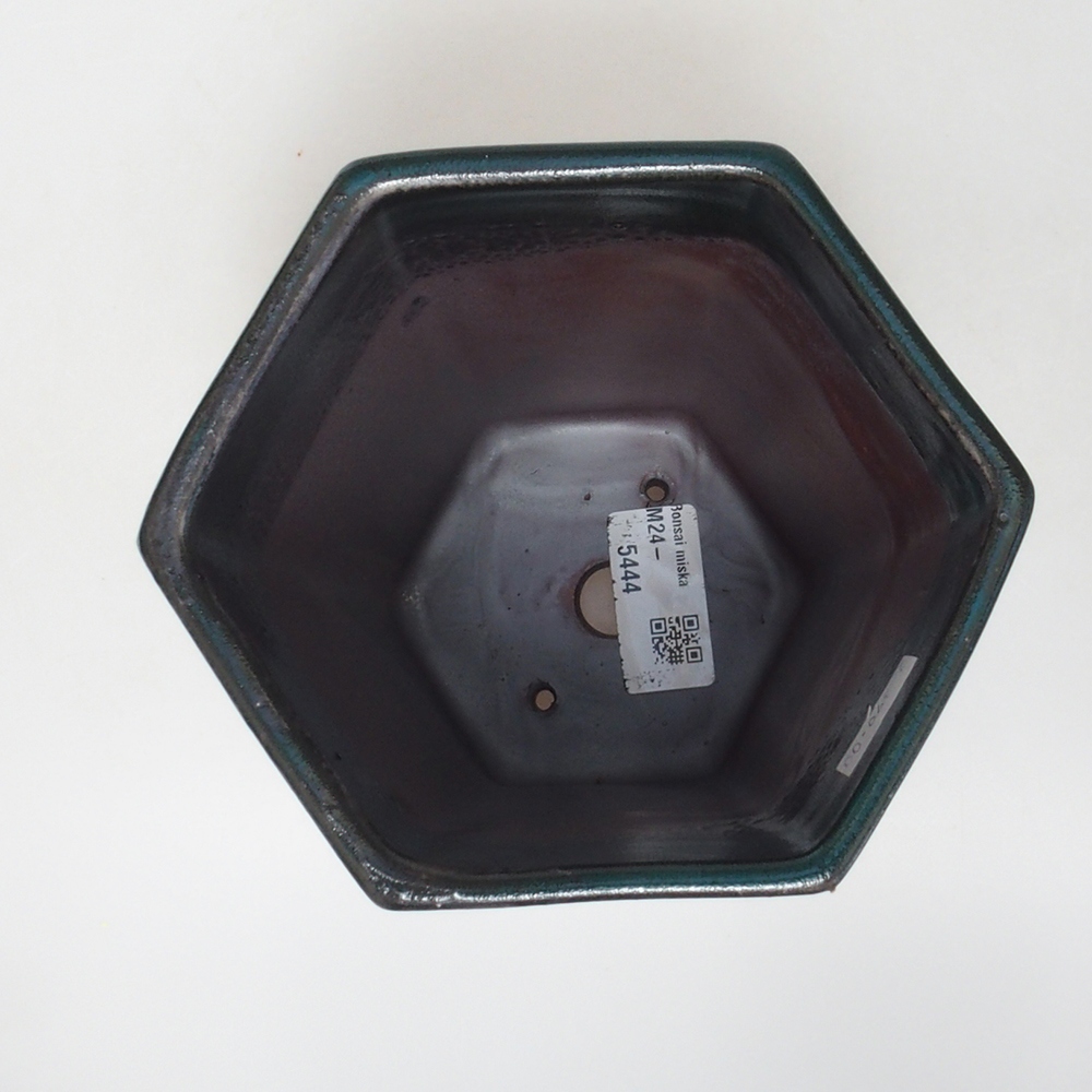 Keramik-Bonsaischale 13 x 12 x 16,5 cm, Farbe Grün