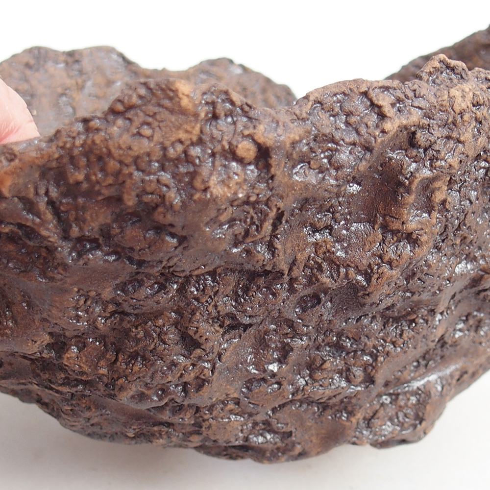 Keramikschale 19 x 15 x 14 cm , Farbe braun