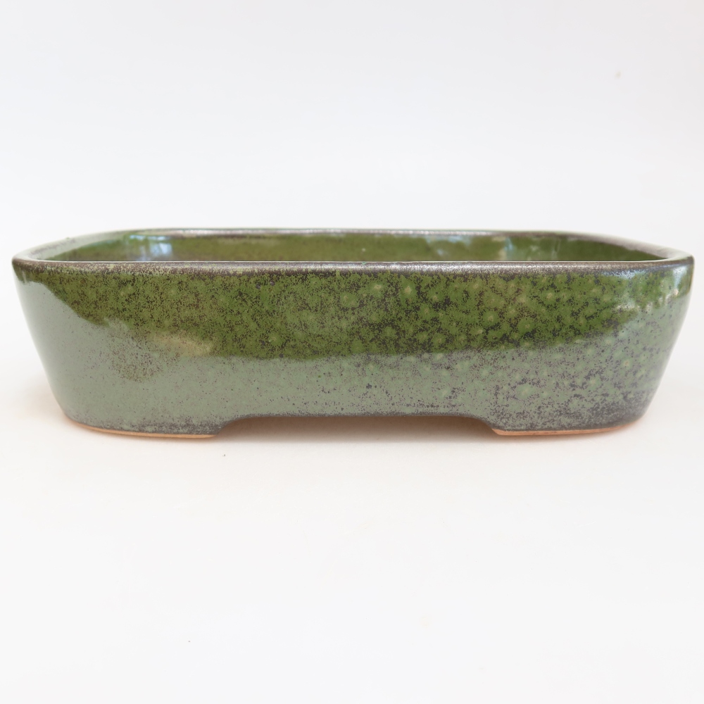 Bonsaischale aus Keramik 23 x 18 x 5,5 cm, grün