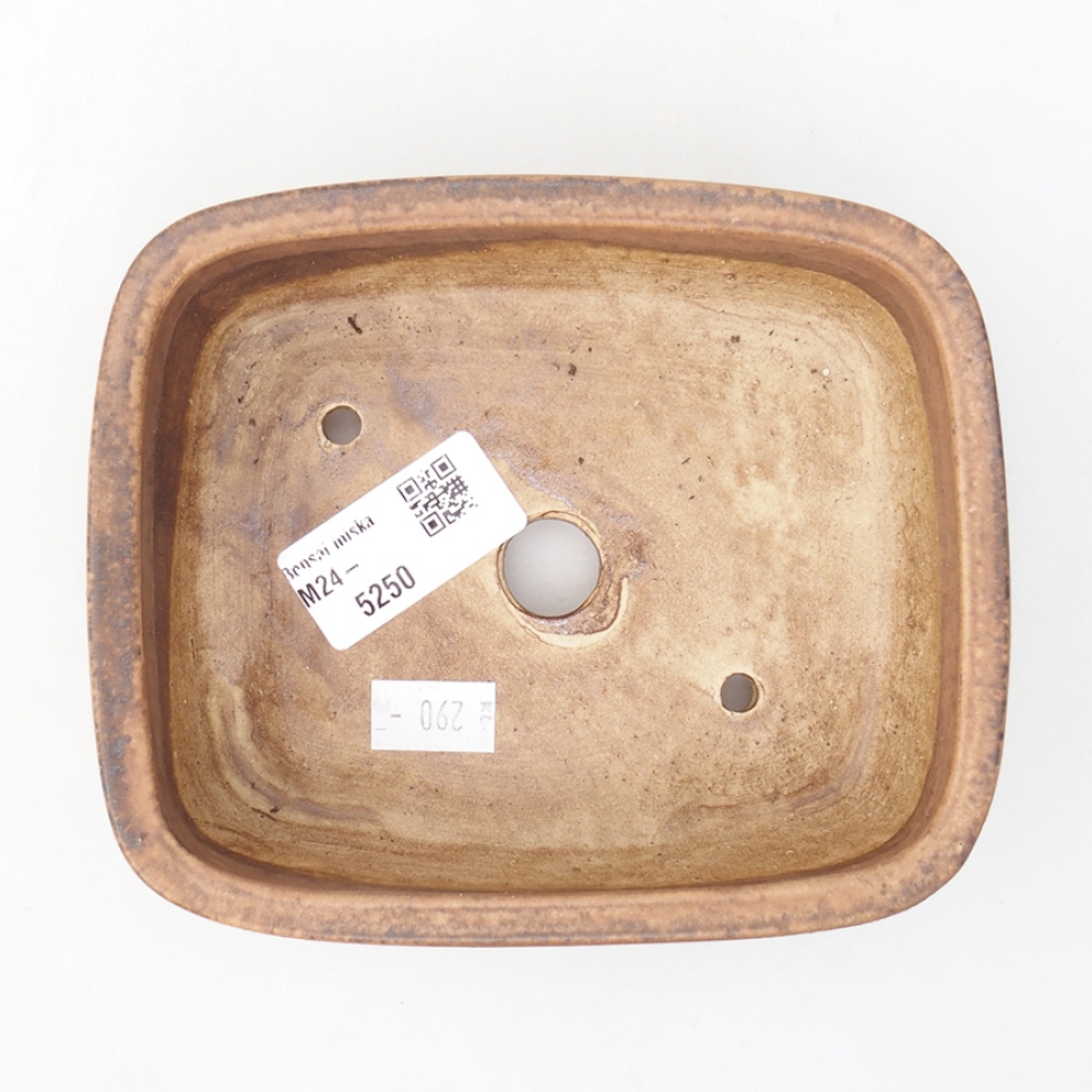 Bonsaischale aus Keramik 14,5 x 11,5 x 4 cm, Farbe braun