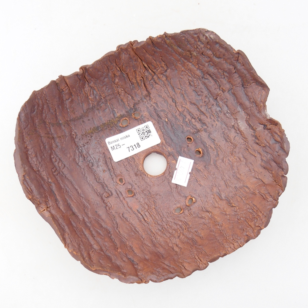 Keramikschale 19 x 17 x 5 cm , Farbe braun