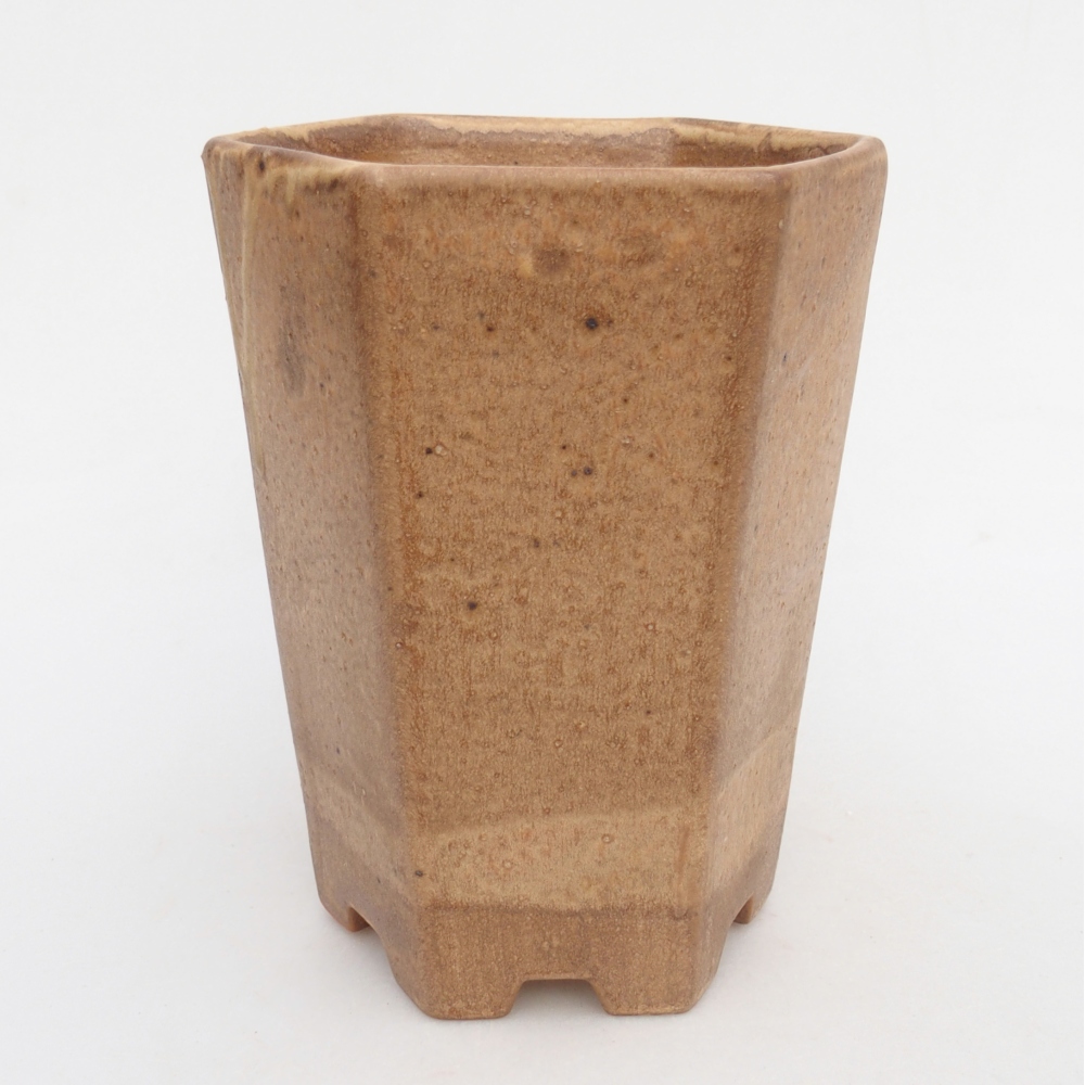 Bonsaischale aus Keramik 12,5 x 11,5 x 16,5 cm, braun