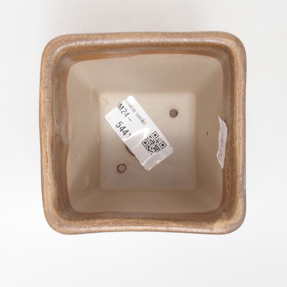 Keramik-Bonsaischale 8,5 x 8,5 x 11 cm, Farbe braun