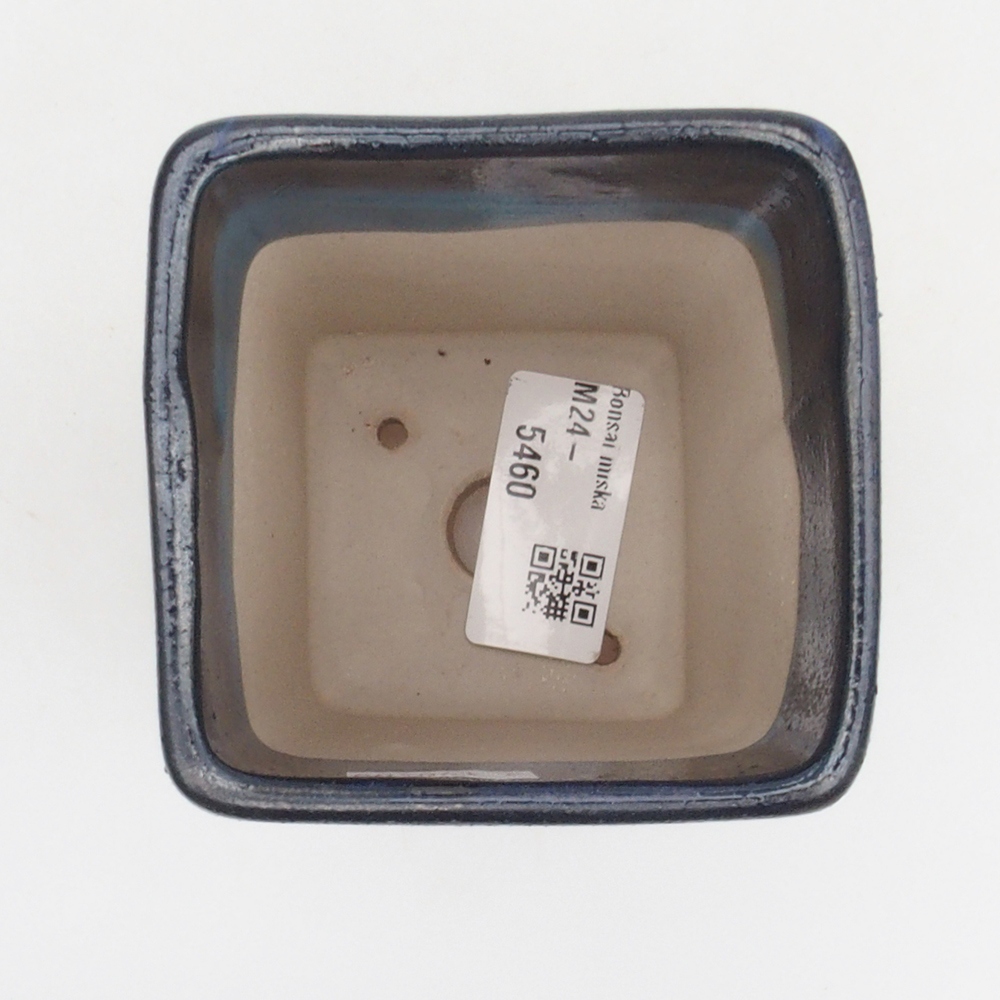 Keramik-Bonsaischale 8 x 8 x 10,5 cm, Farbe blau