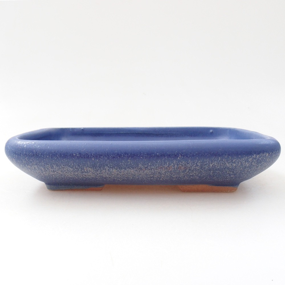 Keramik-Bonsaischale 17 x 13,5 x 3,5 cm, Farbe blau